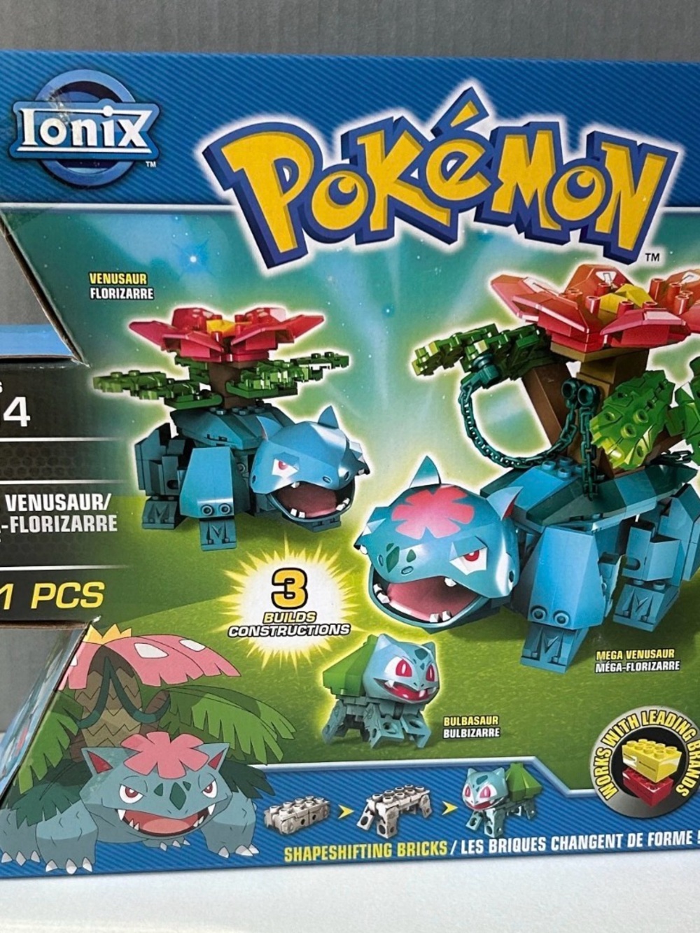 RARE Pokémon 2014 Evolutions Bulbasaur Mega Venusaur Transforming Brick Set
New